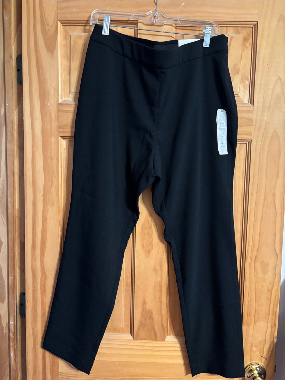 a new day Black Women's Skinny Pull-On Pants with side zipper